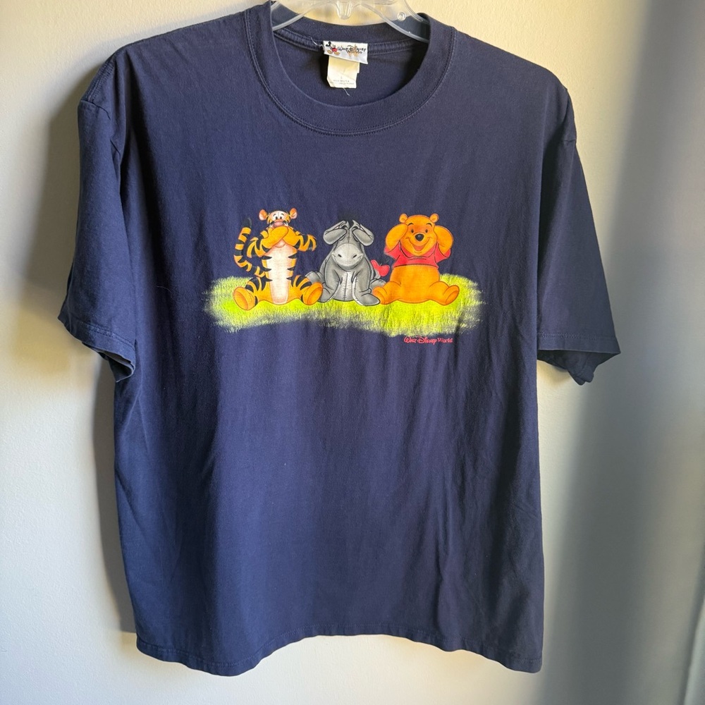 Tigger, Pooh & Eeyore 90s T-Shirt Say, See & Hear No Evil Graphic Large WDW